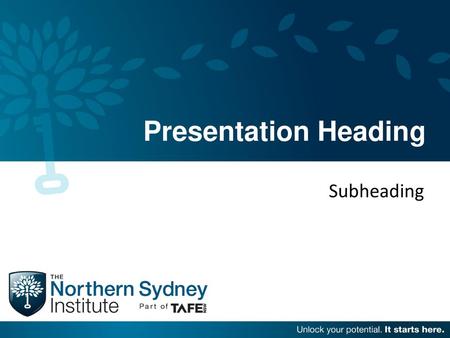 Presentation Heading Subheading.