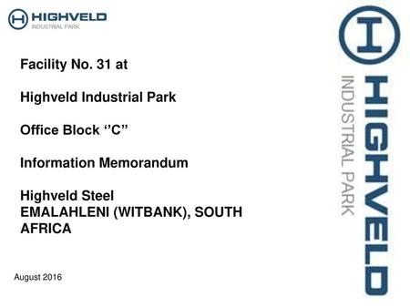 Highveld Industrial Park Office Block ‘’C’’ Information Memorandum