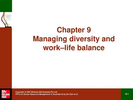 Chapter 9 Managing diversity and work–life balance