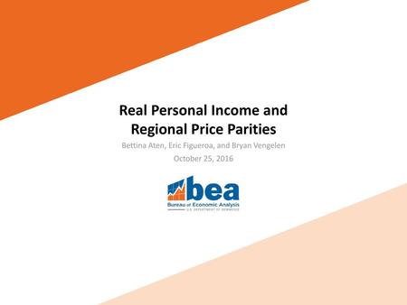 Real Personal Income and Regional Price Parities