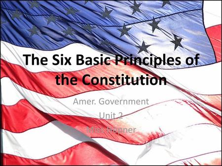 The Six Basic Principles of the Constitution