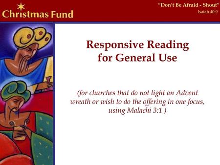 Responsive Reading for General Use