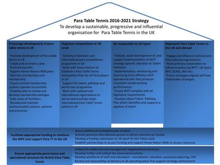 Para Table Tennis Strategy