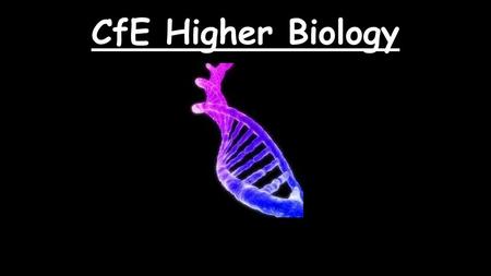 CfE Higher Biology.