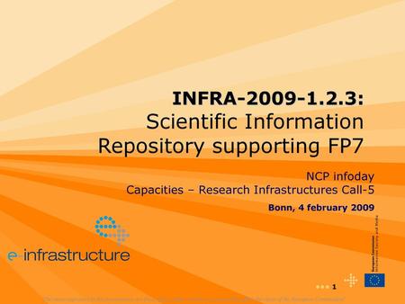 INFRA : Scientific Information Repository supporting FP7