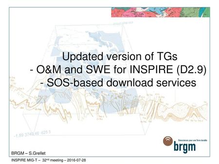 Updated version of TGs - O&M and SWE for INSPIRE (D2