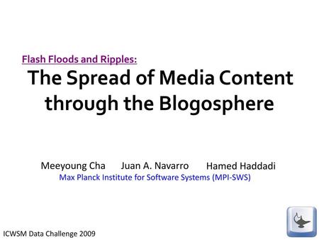 The Spread of Media Content through the Blogosphere