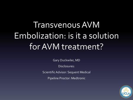 Transvenous AVM Embolization: is it a solution for AVM treatment?