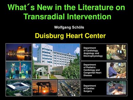 What´s New in the Literature on Transradial Intervention