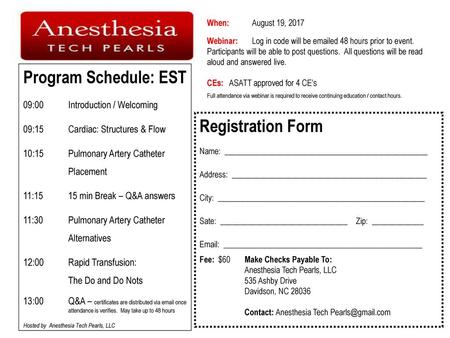 Program Schedule: EST Registration Form 09:00 Introduction / Welcoming