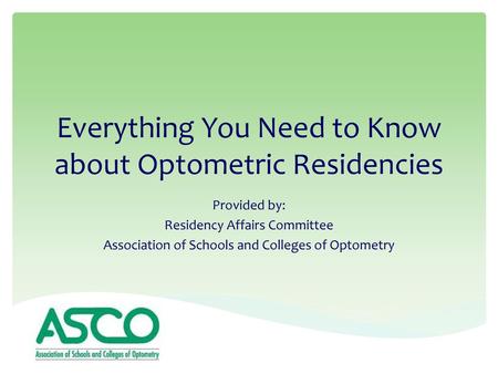 Everything You Need to Know about Optometric Residencies