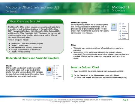 Understand Charts and SmartArt Graphics