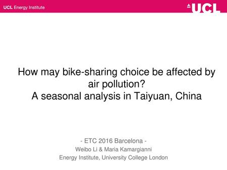 How may bike-sharing choice be affected by air pollution