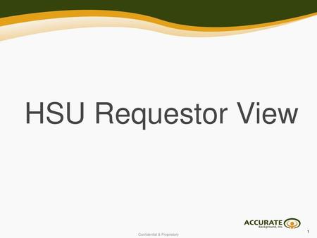 HSU Requestor View.