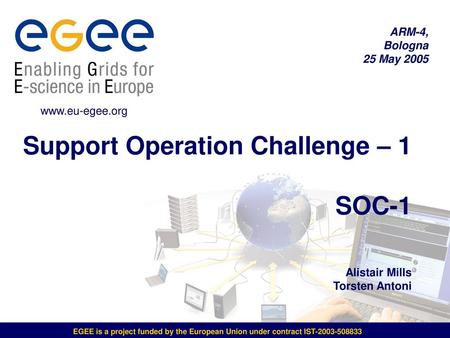 Support Operation Challenge – 1 SOC-1 Alistair Mills Torsten Antoni