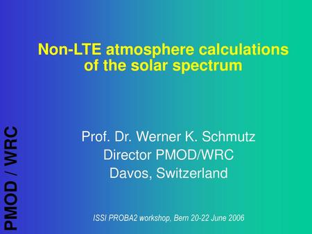 Non-LTE atmosphere calculations of the solar spectrum