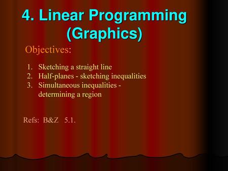 4. Linear Programming (Graphics)