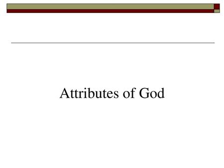 Attributes of God.