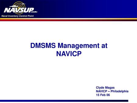 DMSMS Management at NAVICP