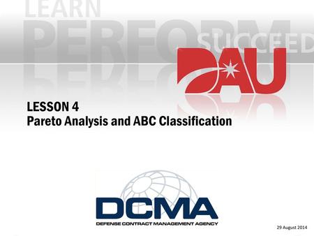 LESSON 4 Pareto Analysis and ABC Classification