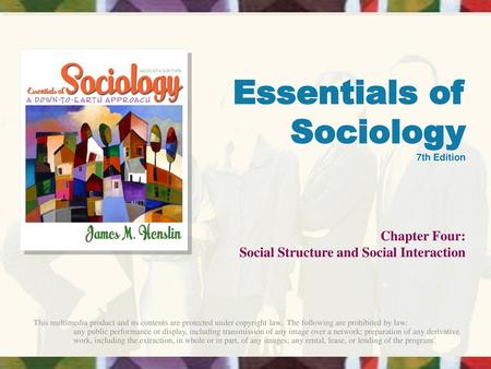 Essentials of Sociology 7th Edition