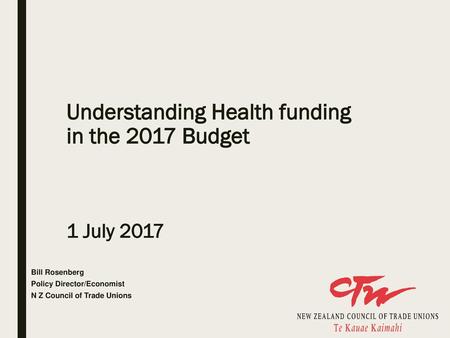 Understanding Health funding in the 2017 Budget 1 July 2017