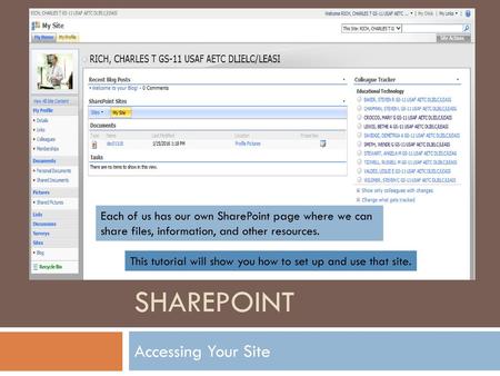 SharePoint Accessing Your Site