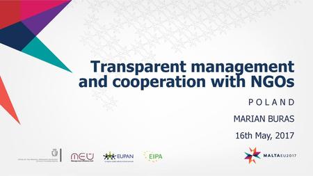 Transparent management and cooperation with NGOs