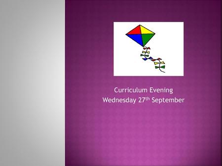 Curriculum Evening Wednesday 27th September