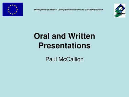 Oral and Written Presentations