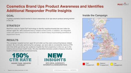 Cosmetics Brand Ups Product Awareness and Identifies Additional Responder Profile Insights GOAL A global cosmetics brand wanted to boost awareness of an.