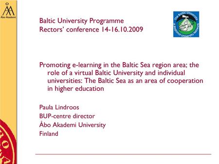 Baltic University Programme Rectors’ conference