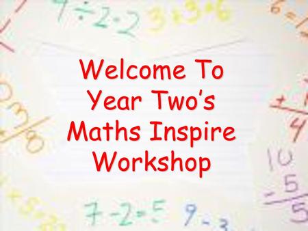 Year Two’s Maths Inspire Workshop