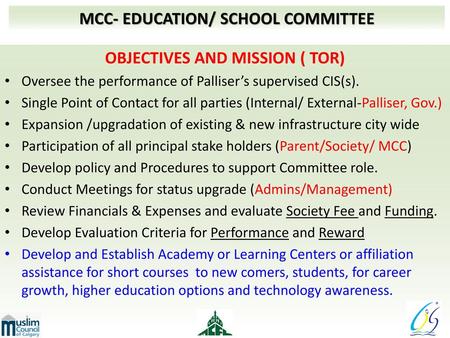 MCC- EDUCATION/ SCHOOL COMMITTEE