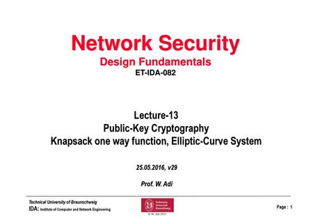 Network Security Design Fundamentals Lecture-13