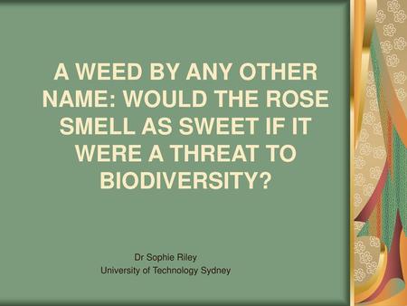 Dr Sophie Riley University of Technology Sydney