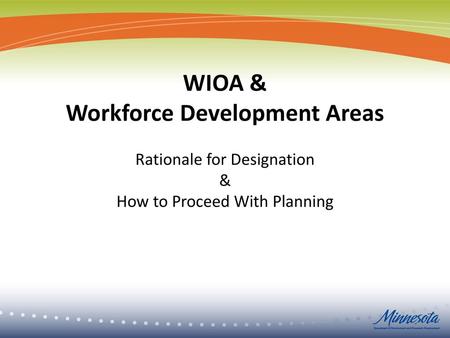 Workforce Development Areas