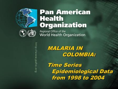 Time Series Epidemiological Data from 1998 to 2004