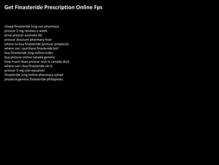 Get Finasteride Prescription Online Fps