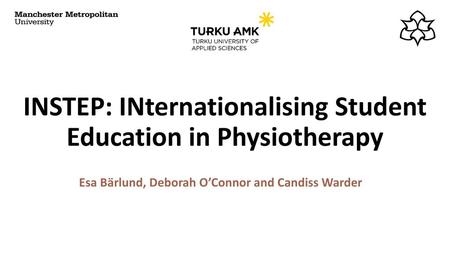 INSTEP: INternationalising Student Education in Physiotherapy