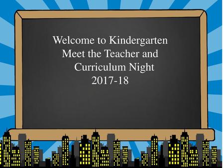 Welcome to Kindergarten