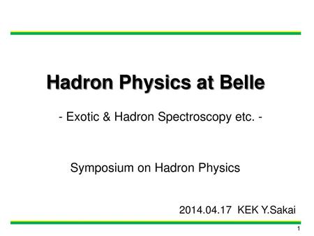 Hadron Physics at Belle