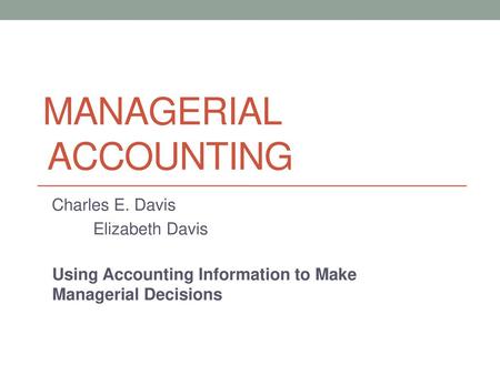 Managerial accounting