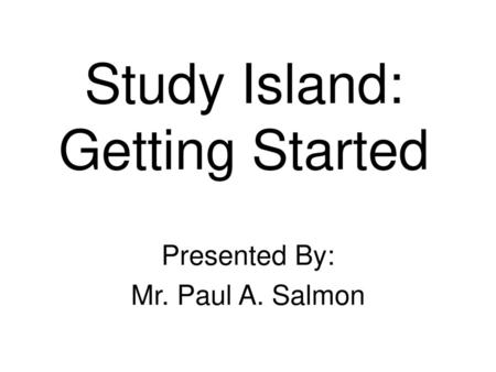 Study Island: Getting Started