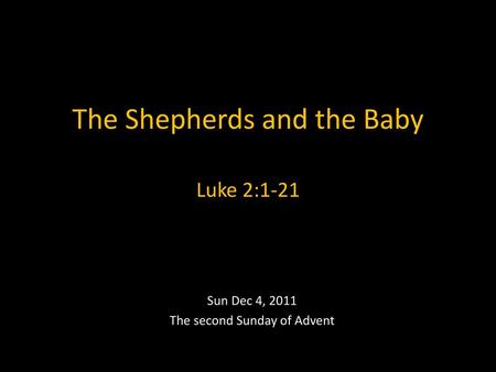 The Shepherds and the Baby