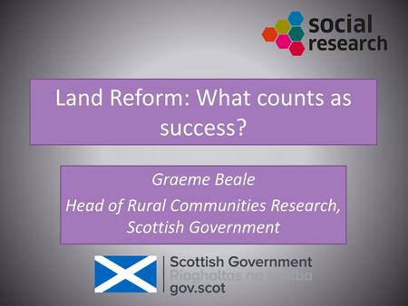 Land Reform: What counts as success?