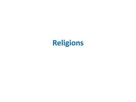 Religions.