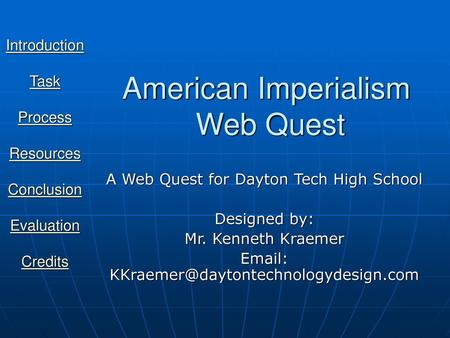 American Imperialism Web Quest