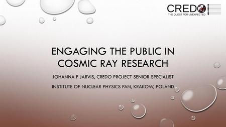 Engaging the public in Cosmic Ray Research