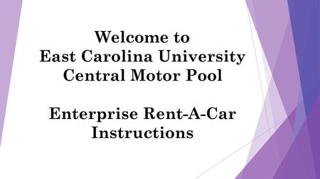 East Carolina University Enterprise Rent-A-Car